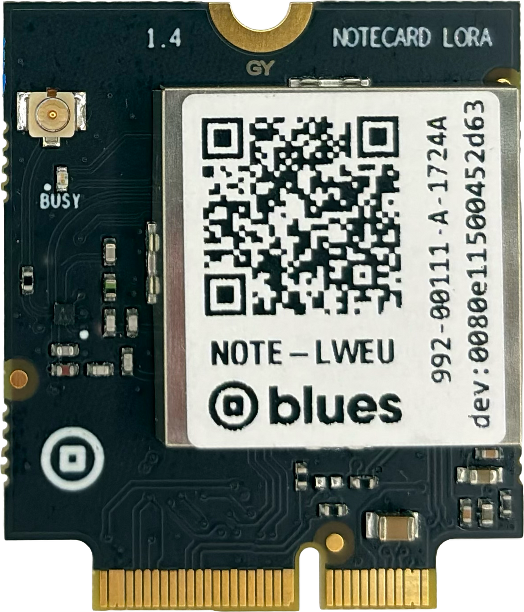 Notecard for LoRa LWEU v1.4, front
