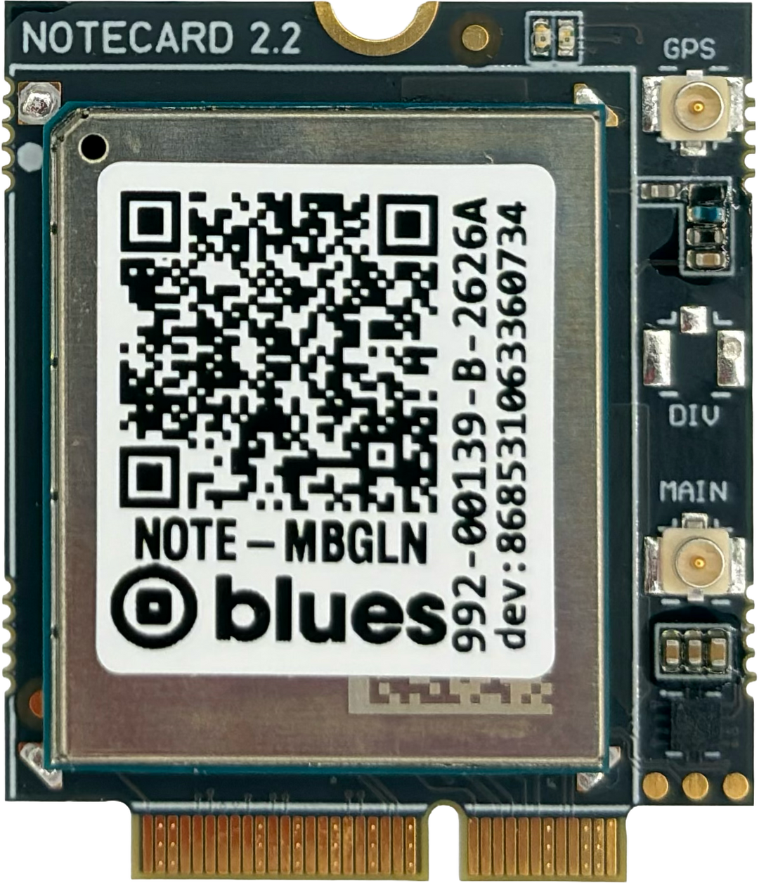 Notecard Cellular MBGLN v2.2, front