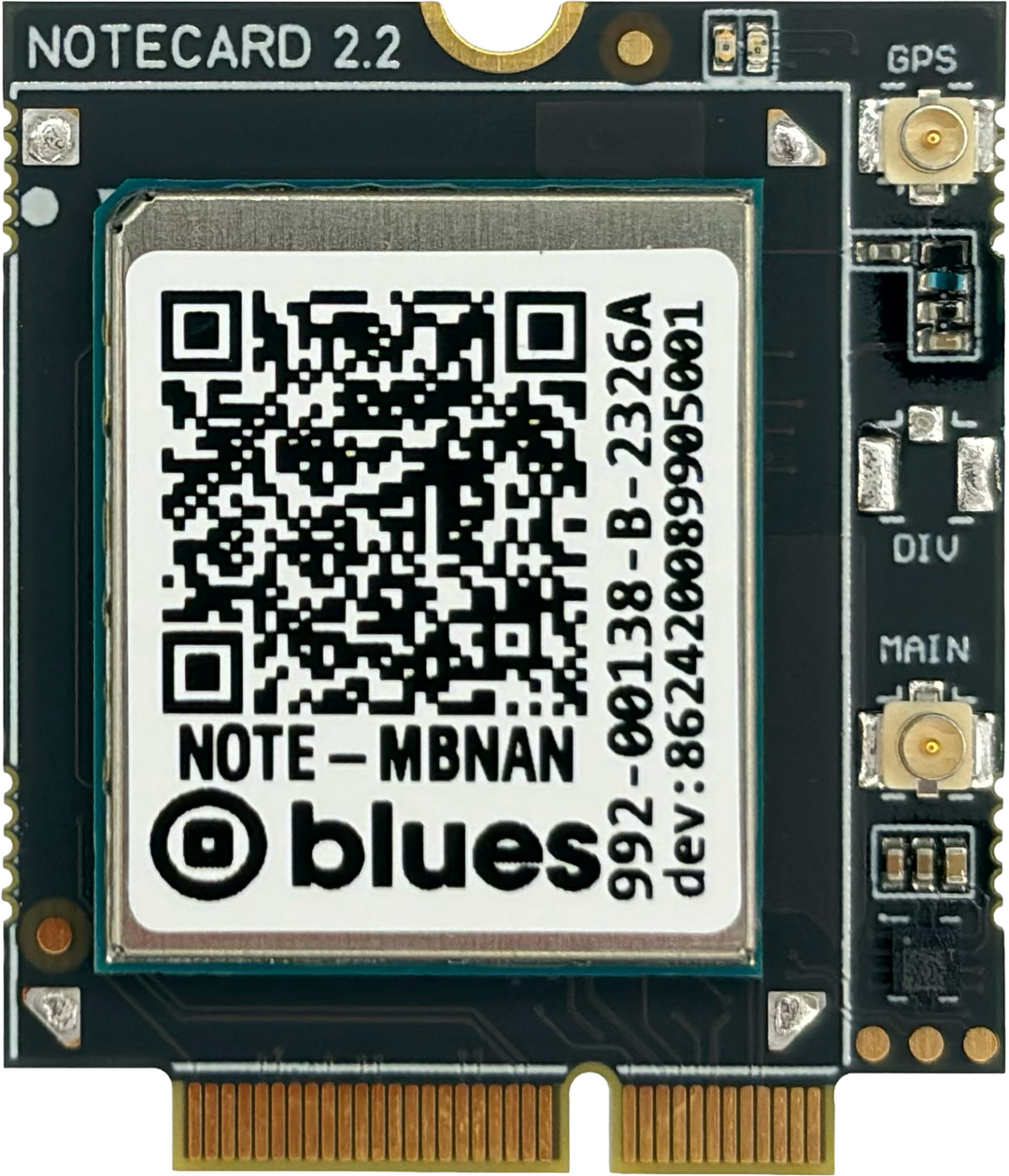 Notecard Cellular MBNAN v2.2, front
