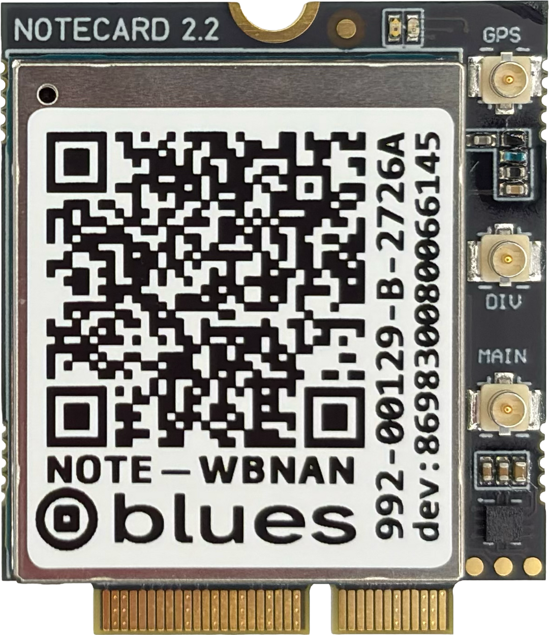 Notecard Cellular WBNAN v2.2, front